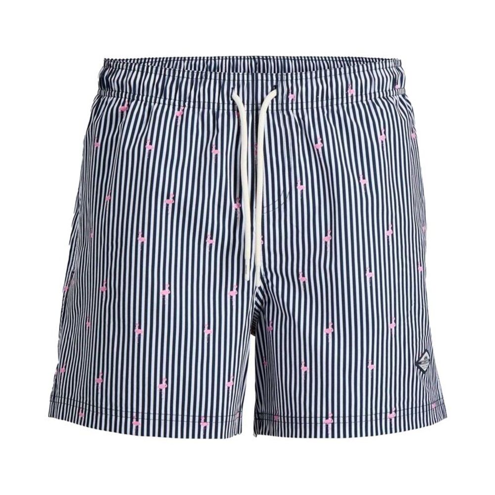 Jack And Jones Mens Striped Swim Shorts / Navy Blazer